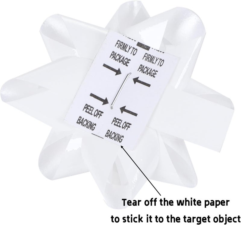 DYSHIPEN 100Pcs Small White Star Bows for Gift Wrapping and Presents,Multiple coClour Christmas Bows,for Parties, Birthdays, Weddings or Other Holidays. - Image 4